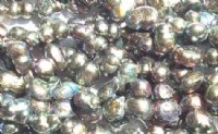 FWP 16inch Strand of 12-16mm Green AB Pearls